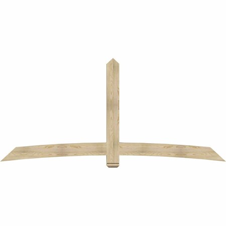 Ekena Millwork Bellingham Rough Sawn Timber Gable Bracket, Douglas Fir, 108"W x 49"H x 4"D x 6"F, 11/12 Pitch GBW108X49X0406BEL00RDF